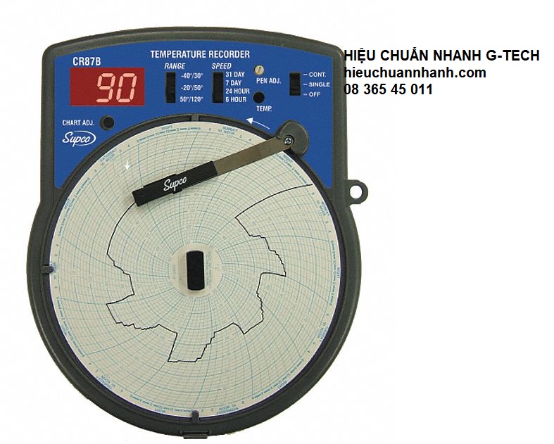 Hiệu chuẩn nhiệt kế tự ghi SUPCO CR87BC/Temperature Recorder- Hiệu chuẩn nhanh