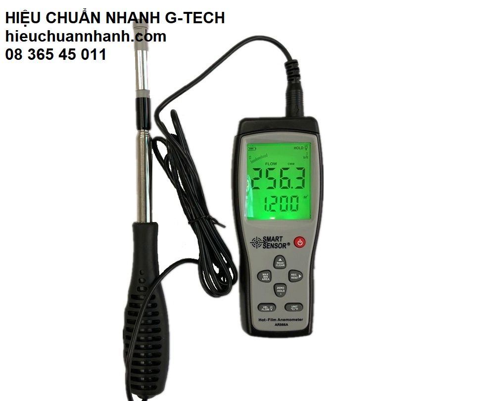 Hiệu chuẩn Máy đo tốc độ, lưu lượng, nhiệt độ gió Hãng SMARTSENSOR