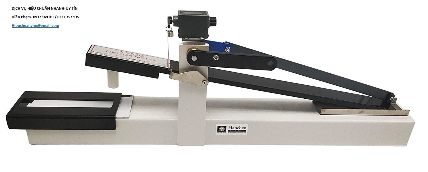 Hiệu chuẩn máy kiểm tra độ bền màu/ croking meter. Dịch vụ nhanh
