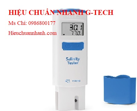 Hiệu chuẩn  bút Đo Độ Mặn/Nhiệt Độ HANNA HI98319 (70.0 ppt / 0.1 ppt; 50.0°C / 0.1°C).Hiệu chuẩn nhanh G-tech