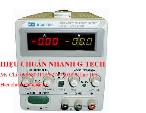 Hiệu chuẩn  nguồn DC tuyến tính GW INSTEK GPS-3030DD (30V, 3A, 90W).Hiệu chuẩn nhanh G-tech