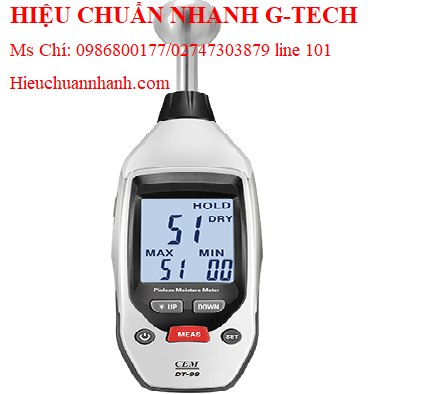 Hiệu chuẩn máy đo độ ẩm không đầu đo mini CEM DT-98 (0.0~100.0%;20~40mm).Hiệu chuẩn nhanh G-tech