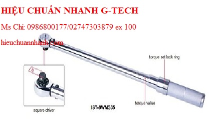 Hiệu chuẩn cờ lê đặt lực Insize IST-9WM200 (40-200 N.m, 1/2 inch). Hiệu chuẩn nhanh G-tech
