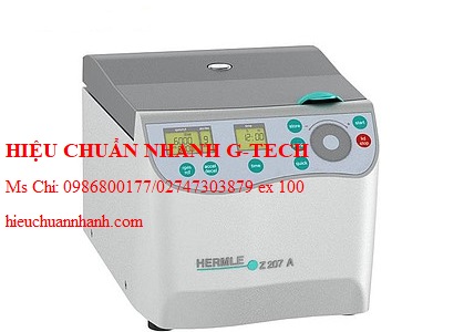 Hiệu chuẩn máy ly tâm HERMLE Z 207 A (200 - 6,800 rpm). Hiệu chuẩn nhanh G-tech