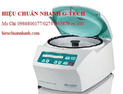 Hiệu chuẩn máy li tâm máu Hettich HAEMATOKRIT 200 (24 ống mao dẫn chuẩn, 13000 vòng/ phút). Hiệu chuẩn nhanh G-tech