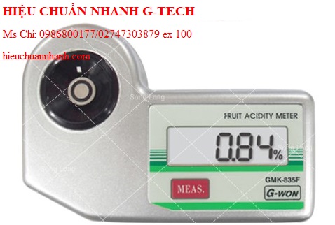 Hiệu chuẩn máy đo độ ngọt và độ axit trái cây G-won SAM-706AC (0~ 35.0% Brix/ 0~ 3.50% Acid). Hiệu chuẩn nhanh G-tech