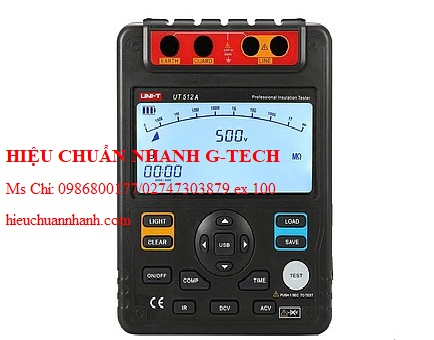  Hiệu chuẩn máy đo điện trở cách điện UNI-T UT512A (2500V,100GΩ). Hiệu chuẩn nhanh G-tech
