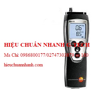 Hiệu chuẩn máy đo áp suất và vận tốc dòng khí TESTO 512 (0 ~ +2 hPa). Hiệu chuẩn nhanh G-tech