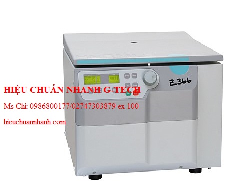 Hiệu chuẩn  máy ly tâm lạnh điện tử HERMLE Z366 (4x250ml; 20000 v/p). Hiệu chuẩn nhanh G-tech