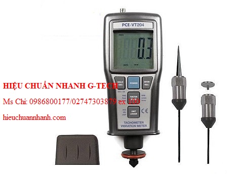 Hiệu chuẩn  máy đo độ rung, gia tốc, tốc độ vòng quay PCE PCE-VT 204. Hiệu chuẩn nhanh G-tech