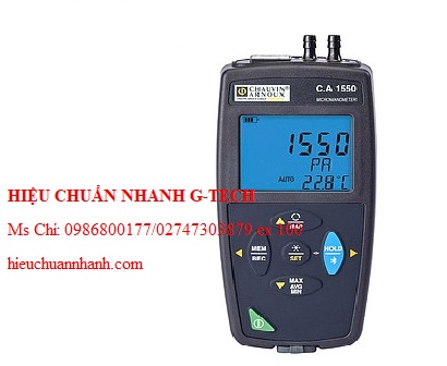 Hiệu chuẩn máy đo áp suất Chauvin Arnoux C.A 1550 (±2.450Pa; 0.1Pa; ±0.5%). Hiệu chuẩn nhanh G-tech