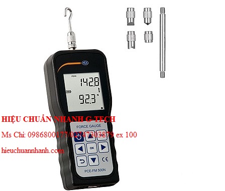 Hiệu chuẩn máy đo lực PCE FM 500N (0~500 N/0~112 lbs). Hiệu chuẩn nhanh G-tech