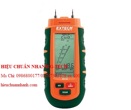 Hiệu chuẩn máy đo độ ẩm gỗ và vật liệu xây dựng EXTECH MO230 (0 to 75%, 0.1 to 24%). Hiệu chuẩn nhanh G-tech