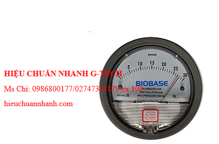 Hiệu chuẩn áp kế vi sai BIOBASE BK-2000. Hiệu chuẩn nhanh G-tech