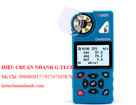 Hiệu chuẩn máy đo tốc độ gió OWON OWM5500 (0.6 - 40 m/s; 5 - 95 %RH; -10 - 50 ℃). Hiệu chuẩn nhanh g-tech