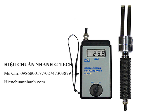 Hiệu chuẩn  máy đo độ ẩm giấy PCE W3. Hiệu chuẩn nhanh G-tech
