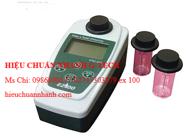 Hiệu chuẩn máy đo Clo tự do và Clo tổng cầm tay EZDO FTC-420 (0〜5.00 ppm). Hiệu chuẩn nhanh G-tech