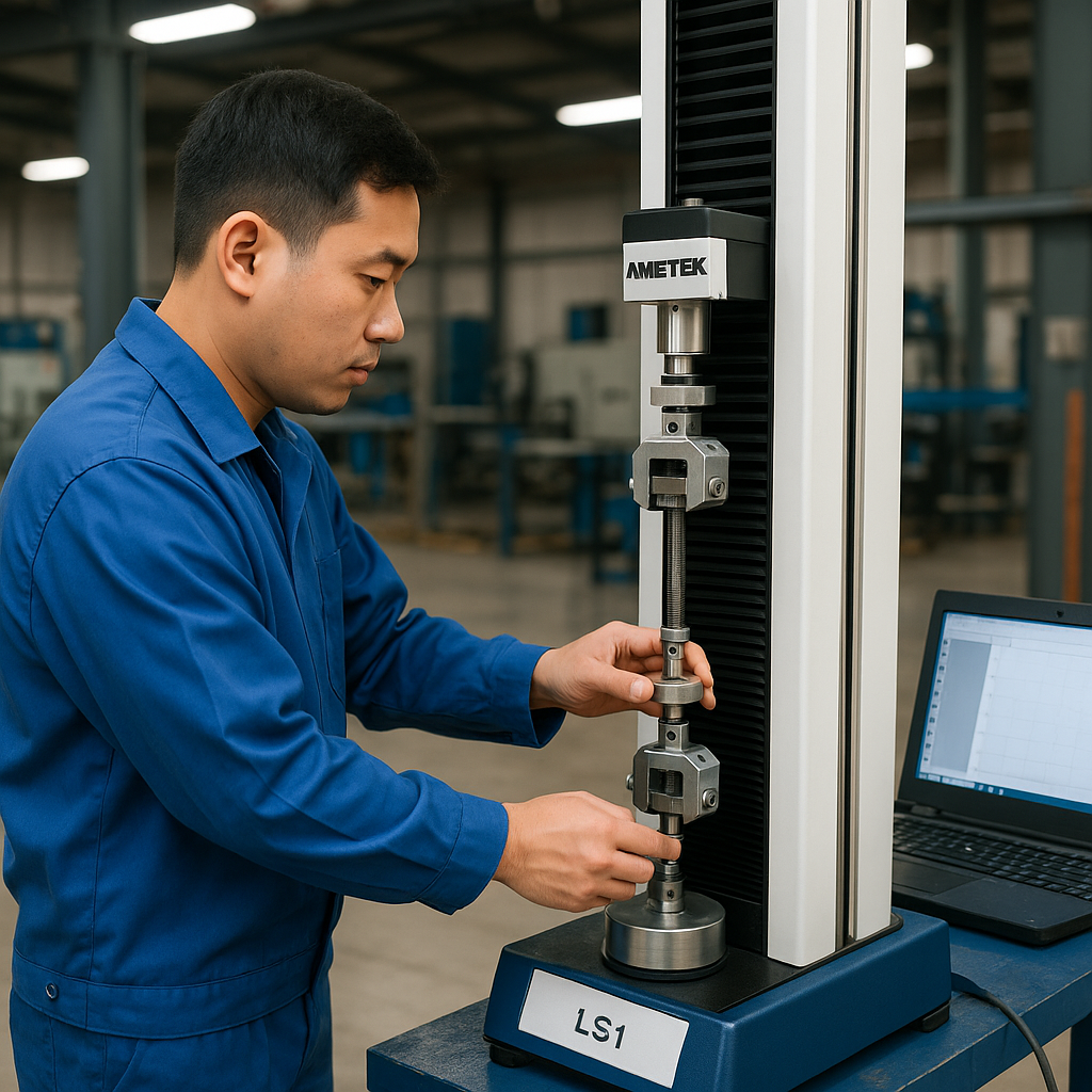 Hiệu chuẩn máy thử kéo – nén Ametek LS1 tại nhà máy  kcn Đại Đồng , Tiên Du, Bắc Ninh